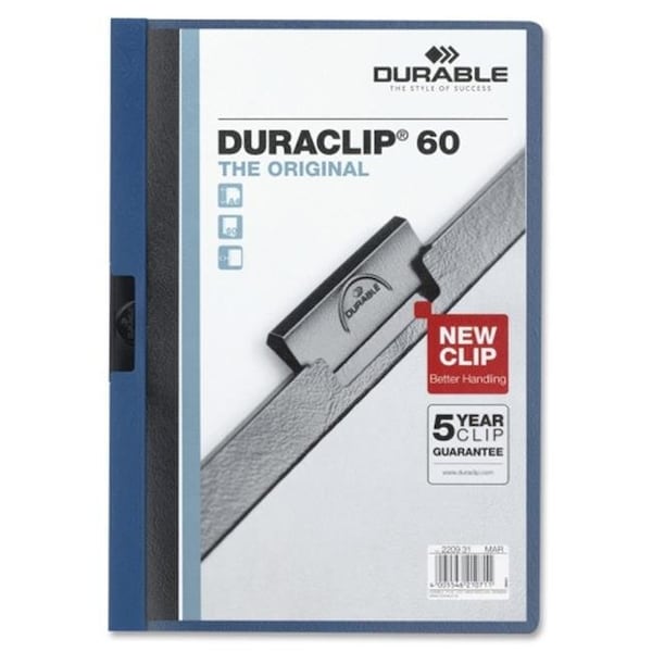 Durable Office Products Durable Office Products DBL221407 DuraClip Report Cover 60 Sheet Capacity 11 in. x 8.5 in. DKBlue DBL221407 - main